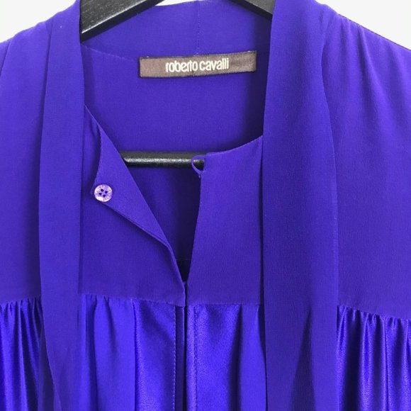 Roberto Cavalli Vibrant Blue Long Sleeve Dress - Picture 6 of 15